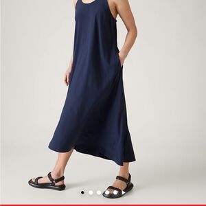 Athleta Deep Black Midi Dress - Presido XS Black